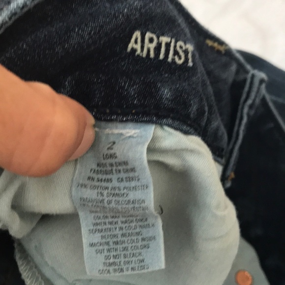 AMERICAN EAGLE Artist Super Stretch Jeans 2 Long - Picture 8 of 8